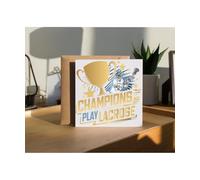 Hippowarehouse Champions Play Lacrosse Personalised Birthday Card 15cm x 15cm for him for her Funny with envelope Birthday Cards for Men and Women
