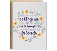 Hippowarehouse Chance made us collegues but the fun and laughter we share made friends Personalised Card A6 with envelope for him for her Funny Cards for Men and Women Blank inside option