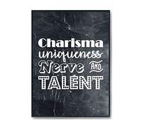 Hippowarehouse Charisma, Uniqueness, Nerve and Talent Printed Poster A3 Wall Art Design Classroom Room Gym Office Décor