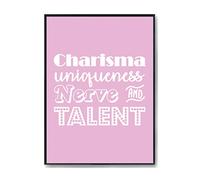 Hippowarehouse Charisma, Uniqueness, Nerve and Talent Printed Poster A3 Wall Art Design Classroom Room Gym Office Décor