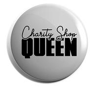 Hippowarehouse Charity Shop Queen Badge Various Sizes 38mm 50mm 75mm