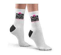 Hippowarehouse Cheer Mum and Proud! Cheerleading Socks Printed Childrens 26.5cm breathable Novelty Sock Gift