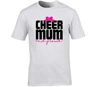 Hippowarehouse Cheer Mum and Proud! Cheerleading Unisex Short Sleeve t-Shirt (Specific Size Guide in Description)