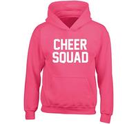 Hippowarehouse Cheer Squad Cheerleading Kids Children's Unisex Hoodie Hooded top Fuchsia Pink