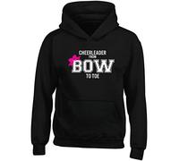 Hippowarehouse Cheerleader from Bow to Toe Cheerleading Kids Children's Unisex Hoodie Hooded top Black