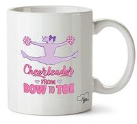 Hippowarehouse Cheerleader from Bow to Toe Cheerleading Printed Mug Cup Ceramic 10oz