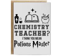Hippowarehouse Chemistry Teacher? I Think You Mean Potions Master Birthday Card A5 Personalised with envelope for him for her Funny Cards for Men and Women Blank inside option