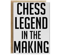 Hippowarehouse Chess legend in the making Birthday Card A5 Personalised with envelope for him for her Funny Cards for Men and Women Blank inside option