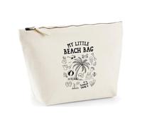 Hippowarehouse Childrens Beach Accessories My Little Beach Bag with Illustrations Printed Make up Cosmetic wash Bag 18x19x9cm