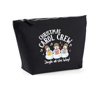 Hippowarehouse Childrens Christmas Carol Crew Snowmen Choir Jingle All The Way Printed Make up Cosmetic wash Bag 18x19x9cm