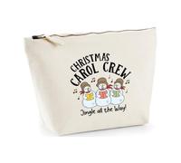 Hippowarehouse Childrens Christmas Carol Crew Snowmen Choir Jingle All The Way Printed Make up Cosmetic wash Bag 18x19x9cm