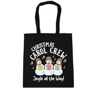 Hippowarehouse Childrens Christmas Carol Crew Snowmen Choir Jingle All the Way Tote Shopping Gym Beach Bag 42cm x38cm, 10 litres