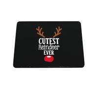 Hippowarehouse Childrens Christmas Design Cutest Reindeer Ever for the Cutest Baby printed mouse mat pad accessory black rubber base 240mm x 190mm x 60mm