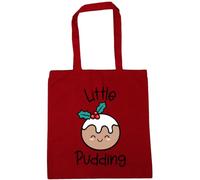 Hippowarehouse Childrens Christmas Little Pudding for Baby Girl or Boy Tote Shopping Gym Beach Bag 42cm x38cm, 10 litres