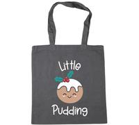 Hippowarehouse Childrens Christmas Little Pudding for Baby Girl or Boy Tote Shopping Gym Beach Bag 42cm x38cm, 10 litres