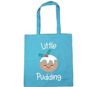 Hippowarehouse Childrens Christmas Little Pudding for Baby Girl or Boy Tote Shopping Gym Beach Bag 42cm x38cm, 10 litres