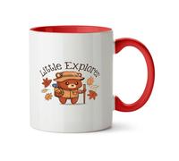 Hippowarehouse Childrens Family Camping Trip Little Explorer Bear Printed Mug Various Colour Options Ceramic Cup Kitchenware 11oz
