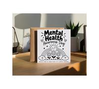 Hippowarehouse Childrens Mental Health Awareness Day Positivity for Little Minds Personalised Card. 15cm x 15cm with envelope for him for her Funny Cards for Men and Women Blank inside option