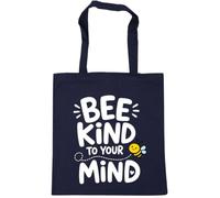 Hippowarehouse Childrens Mental Health Day Be Kind to Your Mind Bumble Bee Tote Shopping Gym Beach Bag 42cm x38cm, 10 litres