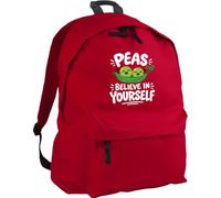 Hippowarehouse Childrens Mental Health Day Peas Believe in Yourself backpack ruck sack Dimensions: 31 x 42 x 21 cm Capacity: 18 litres