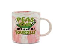 Hippowarehouse Childrens Mental Health Day Peas Believe in Yourself Printed Mug Various Colour Options Ceramic Cup Kitchenware 11oz