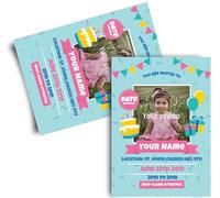 Hippowarehouse Childrens Party Invite Personalised your photo invitation Childrens Party Invitations Personalised Card A6 300gsm Cardstock 12 Invites with Envelope
