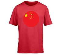 Hippowarehouse China Flag Kids Children's Short Sleeve t-Shirt Red