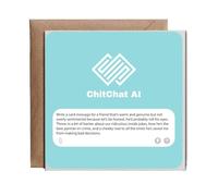 Hippowarehouse chitchat ai male friend birthday card Personalised Card. 15cm x 15cm with envelope for him for her Funny Cards for Men and Women Blank inside option