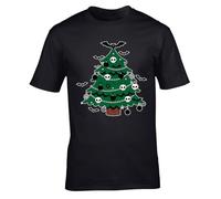 Hippowarehouse Christmas Emo Gothic Tree Unisex Short Sleeve t-Shirt XXL Adult Black