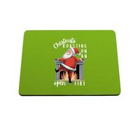 Hippowarehouse Christmas funny chestnuts roasting on an open fire printed mouse mat pad accessory black rubber base 240mm x 190mm x 60mm