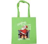 Hippowarehouse Christmas funny chestnuts roasting on an open fire Tote Shopping Gym Beach Bag 42cm x38cm, 10 litres