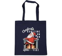 Hippowarehouse Christmas funny chestnuts roasting on an open fire Tote Shopping Gym Beach Bag 42cm x38cm, 10 litres