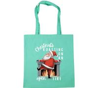 Hippowarehouse Christmas funny chestnuts roasting on an open fire Tote Shopping Gym Beach Bag 42cm x38cm, 10 litres