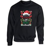 Hippowarehouse Christmas I'm on the naughty list and regret nothing unisex jumper sweatshirt pullover 4XL adult Black