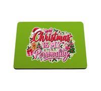 Hippowarehouse Christmas is my personality printed mouse mat pad accessory black rubber base 240mm x 190mm x 60mm