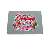 Hippowarehouse Christmas is my personality printed mouse mat pad accessory black rubber base 240mm x 190mm x 60mm