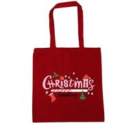 Hippowarehouse Christmas Loading with Festive December Icons Tote Shopping Gym Beach Bag 42cm x38cm, 10 litres