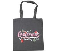 Hippowarehouse Christmas Loading with Festive December Icons Tote Shopping Gym Beach Bag 42cm x38cm, 10 litres