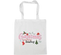 Hippowarehouse Christmas Loading with Festive December Icons Tote Shopping Gym Beach Bag 42cm x38cm, 10 litres