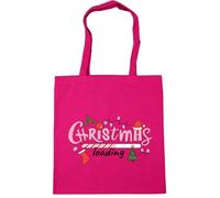 Hippowarehouse Christmas Loading with Festive December Icons Tote Shopping Gym Beach Bag 42cm x38cm, 10 litres