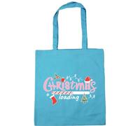 Hippowarehouse Christmas Loading with Festive December Icons Tote Shopping Gym Beach Bag 42cm x38cm, 10 litres