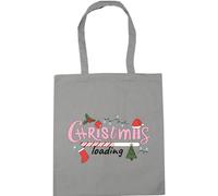 Hippowarehouse Christmas Loading with Festive December Icons Tote Shopping Gym Beach Bag 42cm x38cm, 10 litres