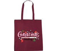Hippowarehouse Christmas Loading with Festive December Icons Tote Shopping Gym Beach Bag 42cm x38cm, 10 litres