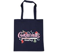 Hippowarehouse Christmas Loading with Festive December Icons Tote Shopping Gym Beach Bag 42cm x38cm, 10 litres