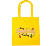 Hippowarehouse Christmas Loading with Festive December Icons Tote Shopping Gym Beach Bag 42cm x38cm, 10 litres
