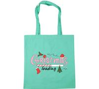 Hippowarehouse Christmas Loading with Festive December Icons Tote Shopping Gym Beach Bag 42cm x38cm, 10 litres