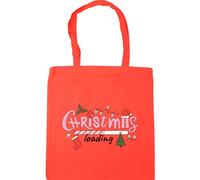 Hippowarehouse Christmas Loading with Festive December Icons Tote Shopping Gym Beach Bag 42cm x38cm, 10 litres