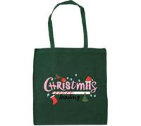 Hippowarehouse Christmas Loading with Festive December Icons Tote Shopping Gym Beach Bag 42cm x38cm, 10 litres