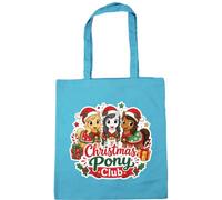 Hippowarehouse Christmas pony club Tote Shopping Gym Beach Bag 42cm x38cm, 10 litres