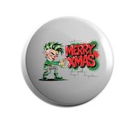 Hippowarehouse Christmas punk elf spray paint Badge Various Sizes 38mm 50mm 75mm